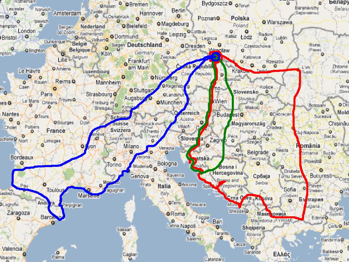 Mapka dalszych wycieczek